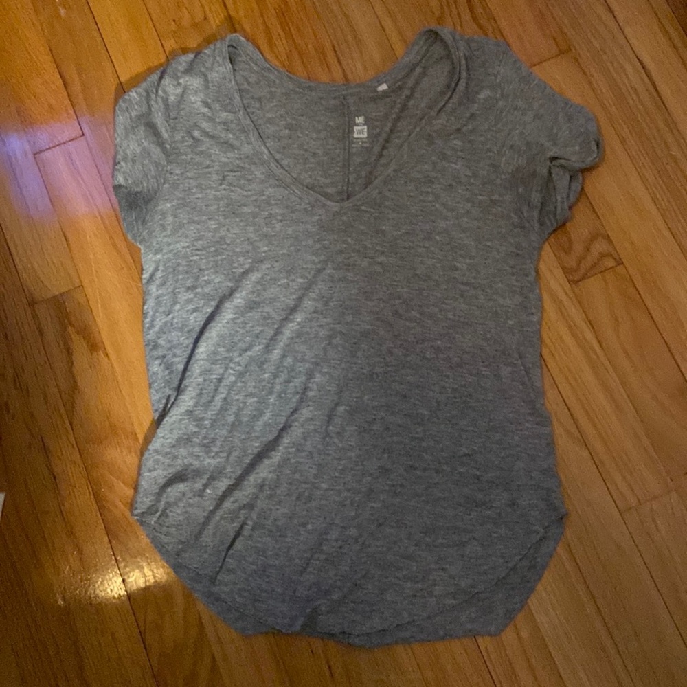 Grey V neck shirt